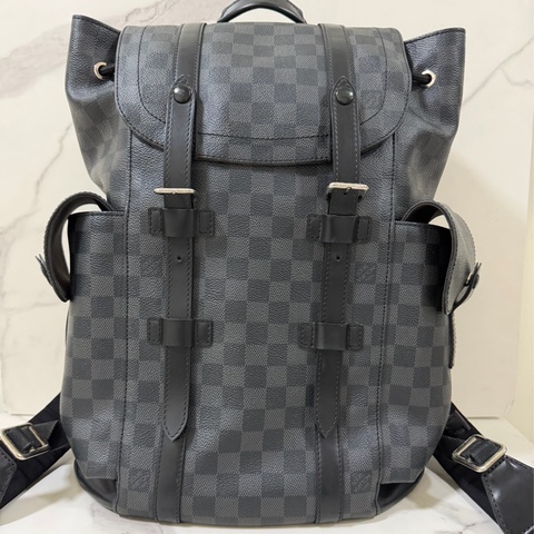 LV棋盤格後背包