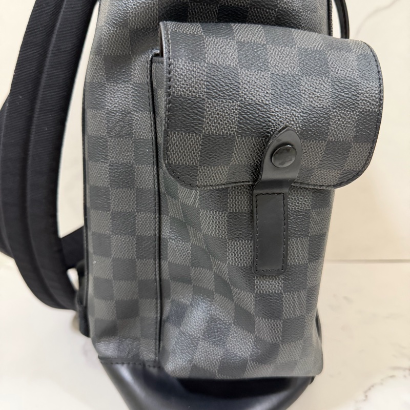 LV棋盤格後背包-3