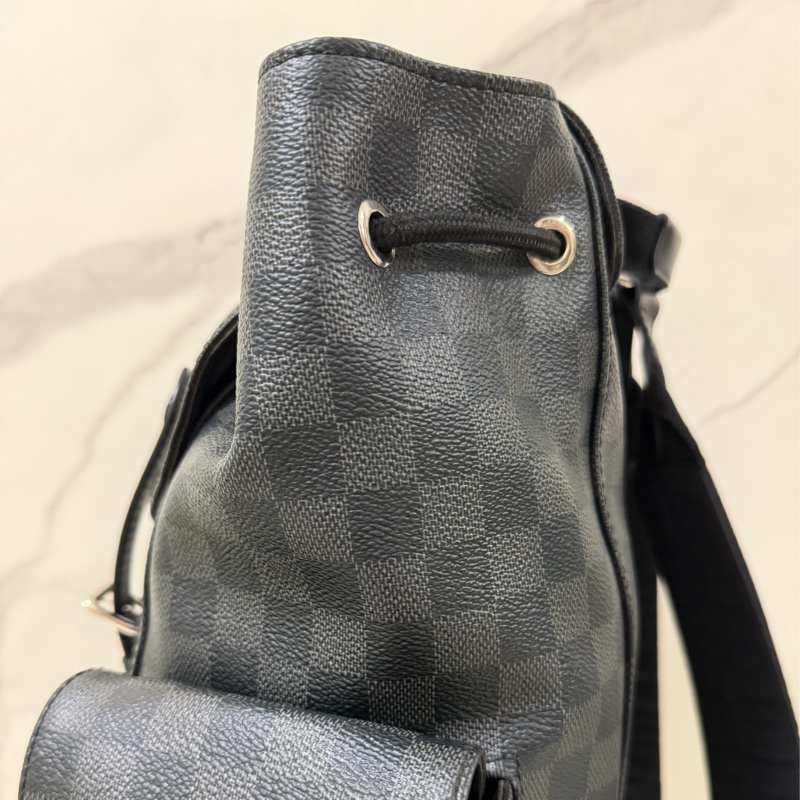 LV棋盤格後背包-4