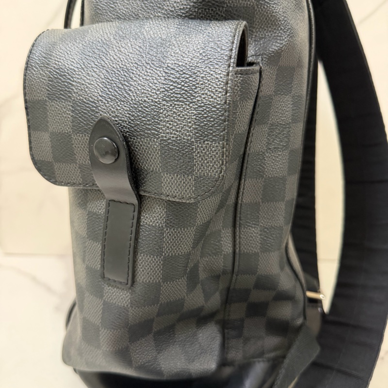 LV棋盤格後背包-5