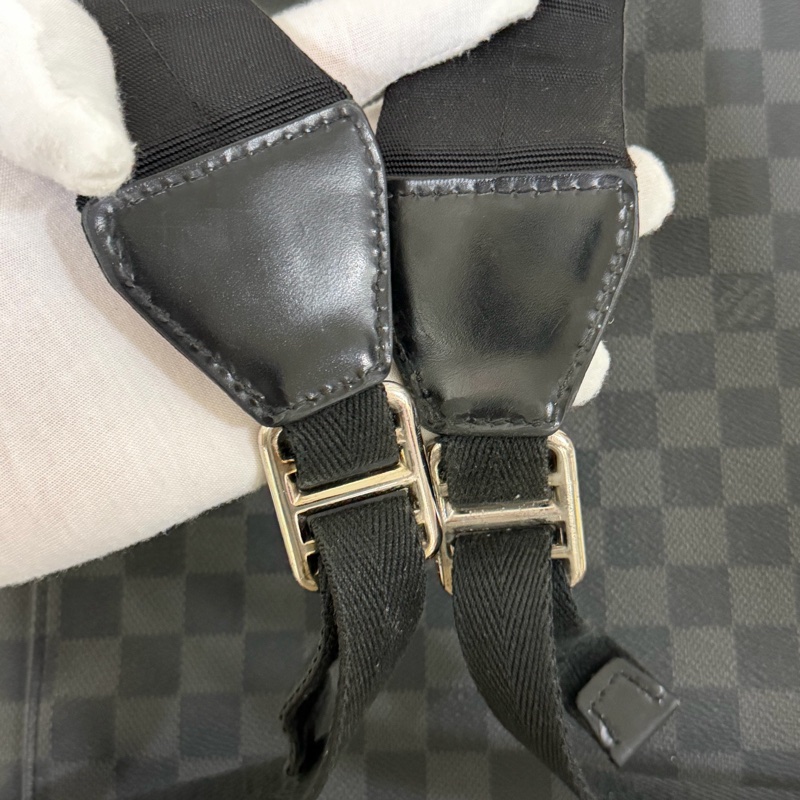 LV棋盤格後背包-33