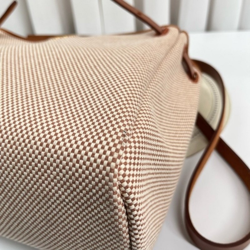 HERMES愛馬仕 B刻 23年票 herbag31 米色拼棕色 焦糖色手柄 金扣內縫 通勤包王 實用百搭-7