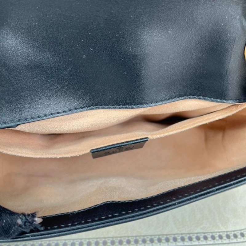 zzz GUCCI古馳 馬蒙22單肩斜挎包 古金色的經典雙G標誌 整體飽滿又精緻 出門輕便又百搭-15