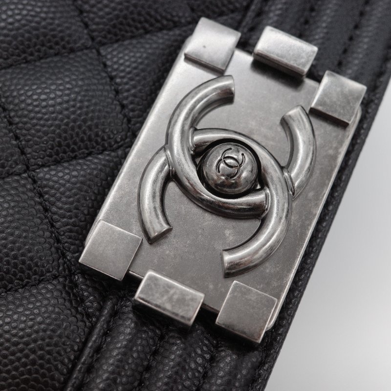 【CP 精選🌟小編推薦】Chanel香奈兒 Boy20 小號 黑色荔枝紋 牛皮 鏈條包 斜背包 單肩包 翻蓋包-6