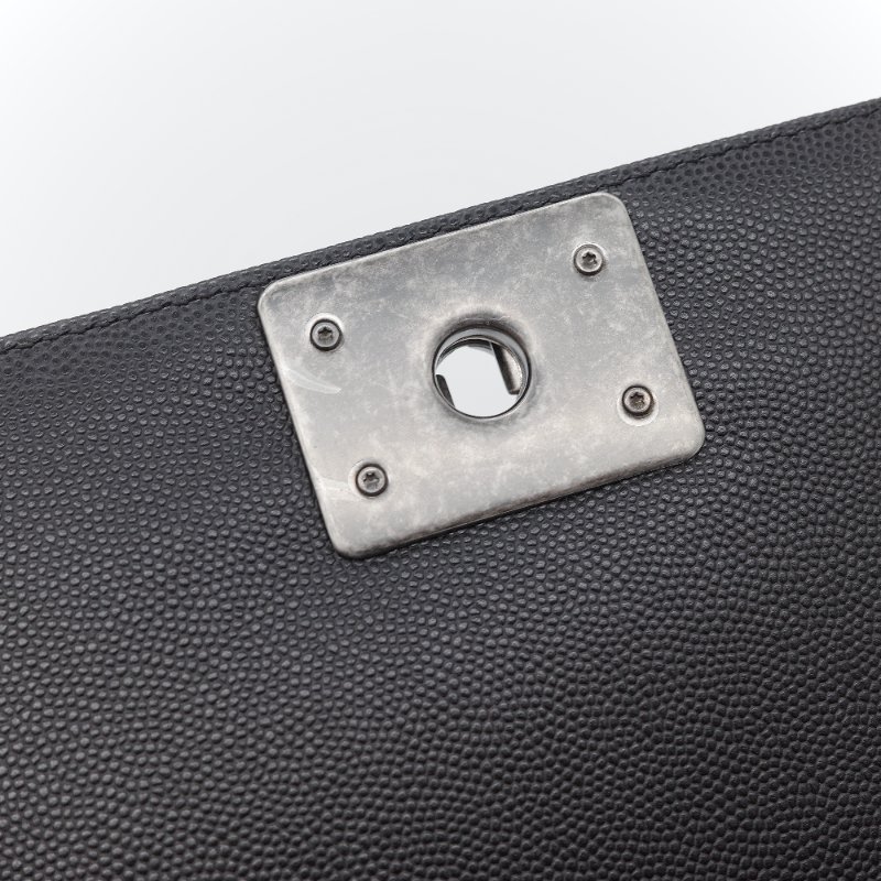 【CP 精選🌟小編推薦】Chanel香奈兒 Boy20 小號 黑色荔枝紋 牛皮 鏈條包 斜背包 單肩包 翻蓋包-19