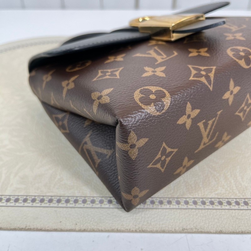 LV路易威登  芯片款 Locky BB金色金屬件鎖頭優雅通勤 經典老花帆布拼牛皮 鎖頭包單肩包斜挎包手提包-14