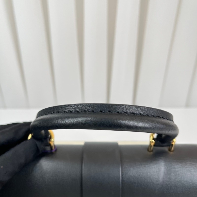 LV路易威登  芯片款 Locky BB金色金屬件鎖頭優雅通勤 經典老花帆布拼牛皮 鎖頭包單肩包斜挎包手提包-22