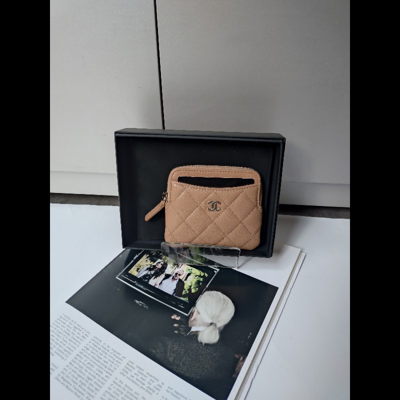 Chanel 駝荔枝皮吐司方小夾-0