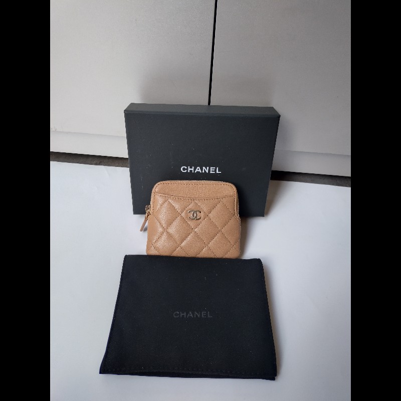 Chanel 駝荔枝皮吐司方小夾-1