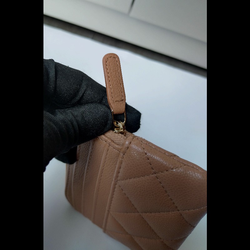 Chanel 駝荔枝皮吐司方小夾-6