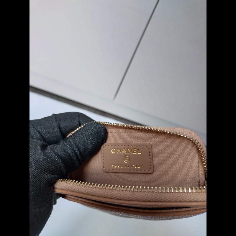 Chanel 駝荔枝皮吐司方小夾-13