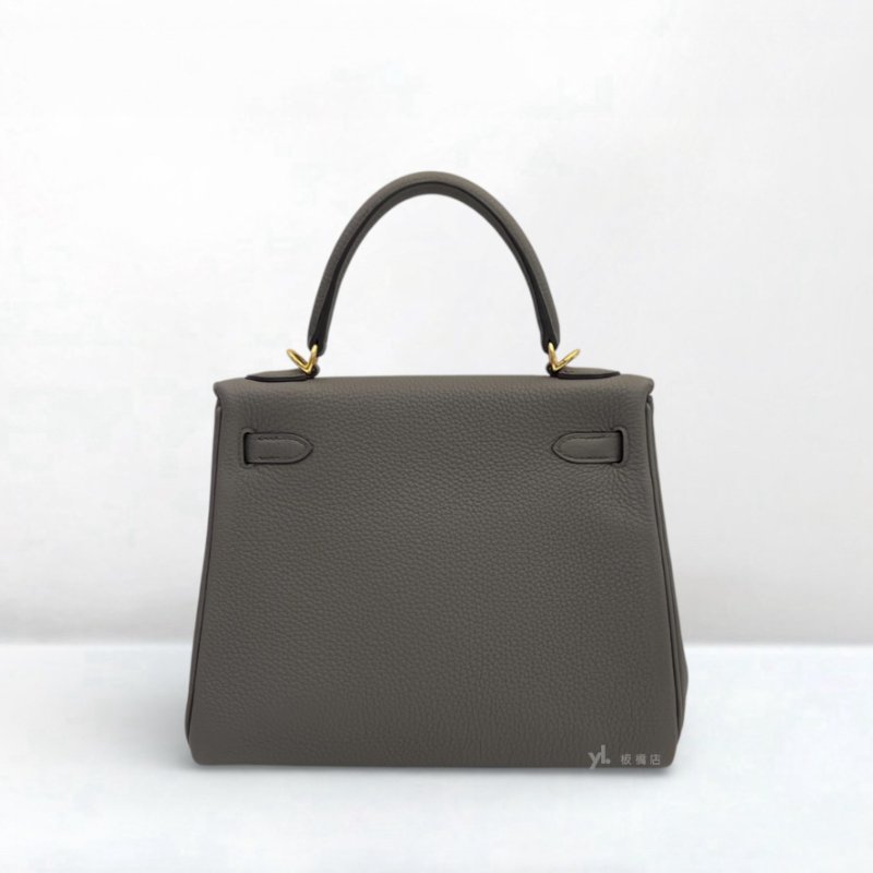 S5272-HERMES包包 8F錫器灰TOGO皮金扣KELLY 25CM-3