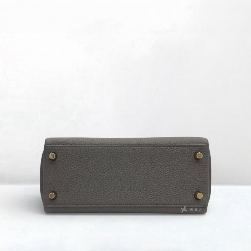S5272-HERMES包包 8F錫器灰TOGO皮金扣KELLY 25CM-4