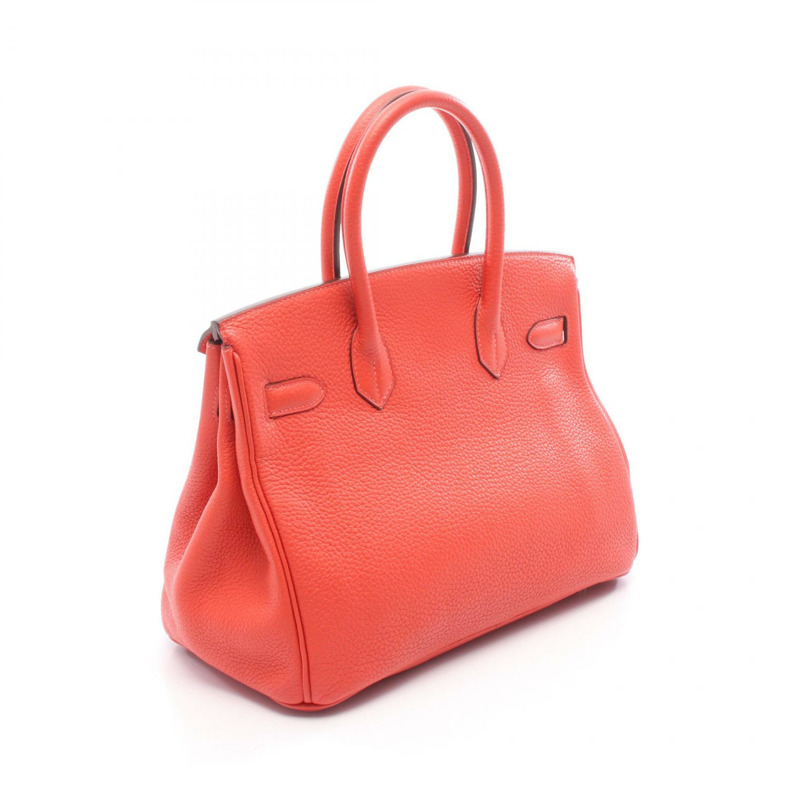 愛馬仕 Birkin 30 手提包 R Taurillon Clemence Rouge pivoine 二手女士 SHW-1
