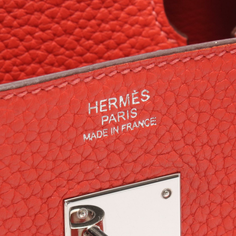 愛馬仕 Birkin 30 手提包 R Taurillon Clemence Rouge pivoine 二手女士 SHW-3