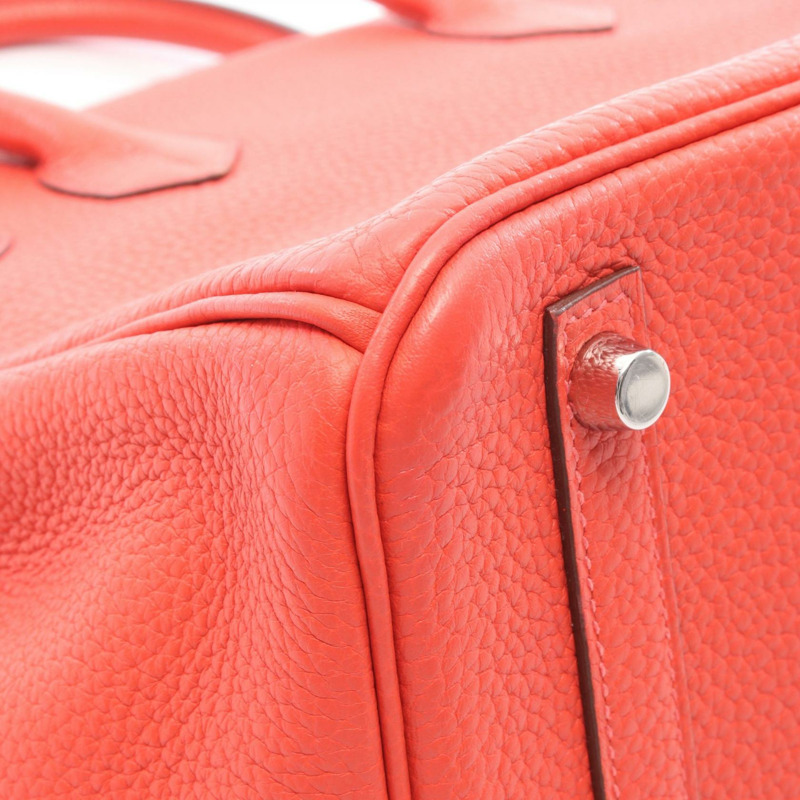愛馬仕 Birkin 30 手提包 R Taurillon Clemence Rouge pivoine 二手女士 SHW-6