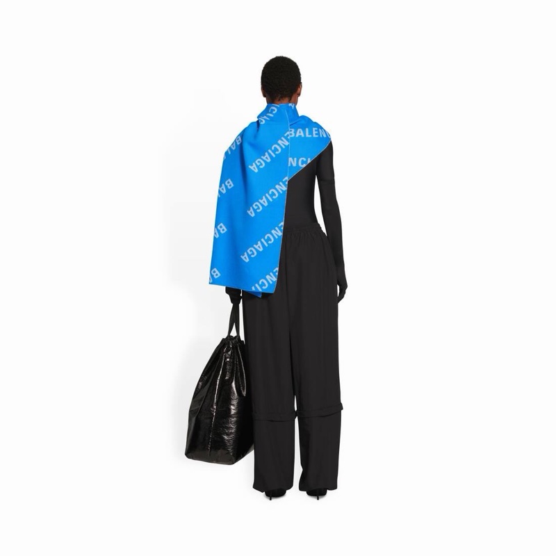 Balenciaga 女士 徽標圍巾 195 X 45 CM-3
