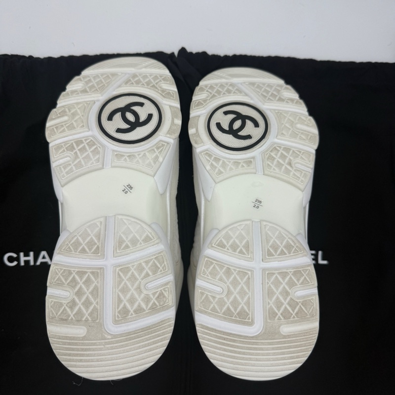 CHANEL香奈兒 系帶 簡約百搭 低幫 運動休閒鞋 白色 超級經典的款式❣️尺碼：37碼 附件：防塵袋-5