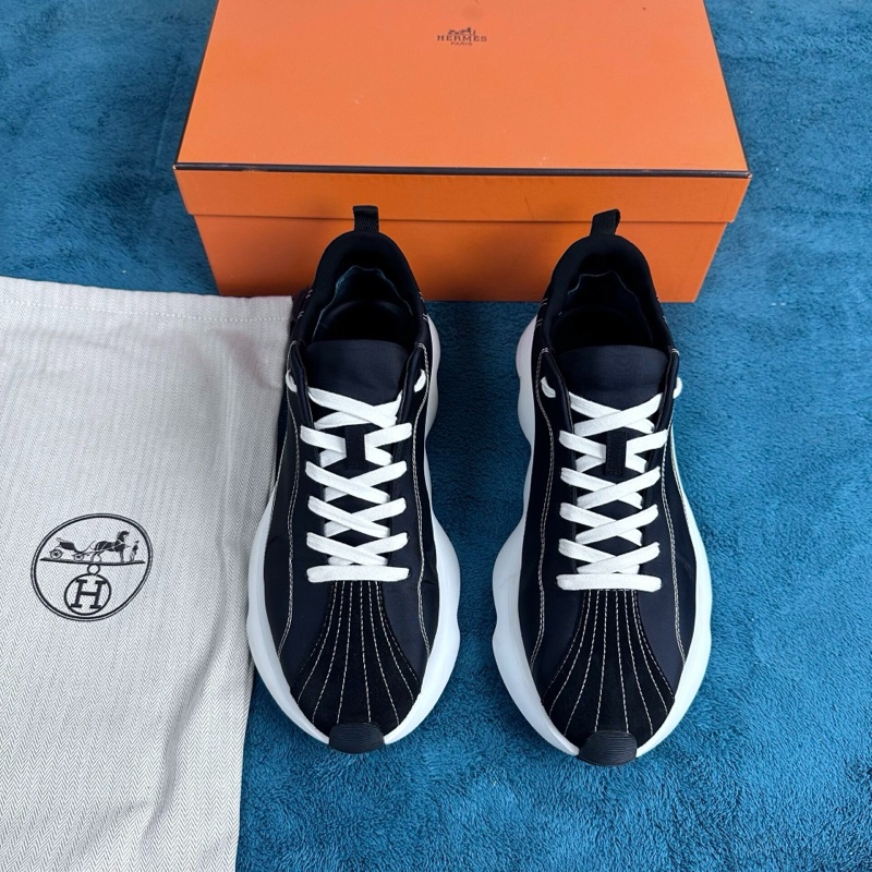 愛馬仕envol 山羊皮低幫跑步鞋 黑色 42碼-0