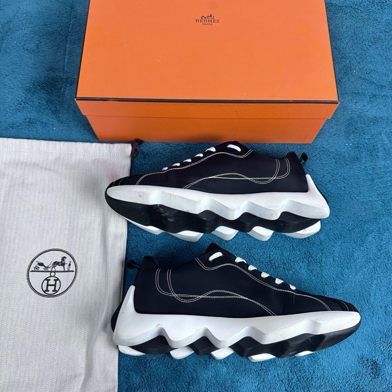 愛馬仕envol 山羊皮低幫跑步鞋 黑色 42碼-2