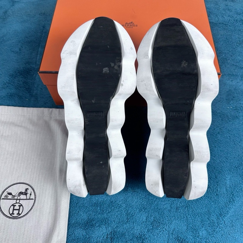 愛馬仕envol 山羊皮低幫跑步鞋 黑色 42碼-5