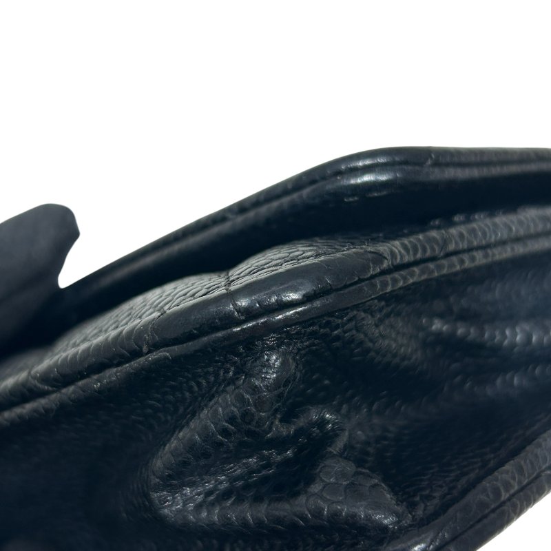 CHANEL 香奈兒 WOC翻蓋包 鍊帶肩背包 小牛皮 黑色 金扣-5