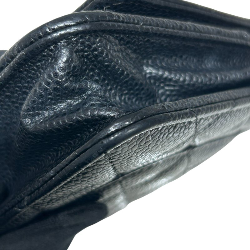 CHANEL 香奈兒 WOC翻蓋包 鍊帶肩背包 小牛皮 黑色 金扣-6