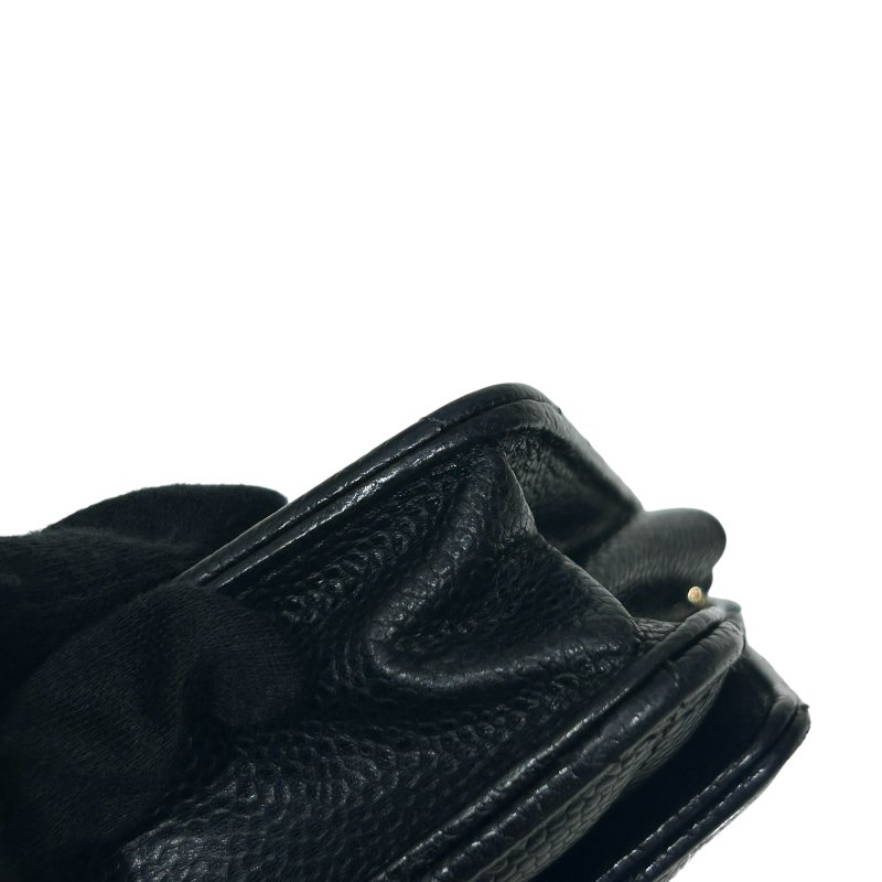 CHANEL 香奈兒 WOC翻蓋包 鍊帶肩背包 小牛皮 黑色 金扣-8