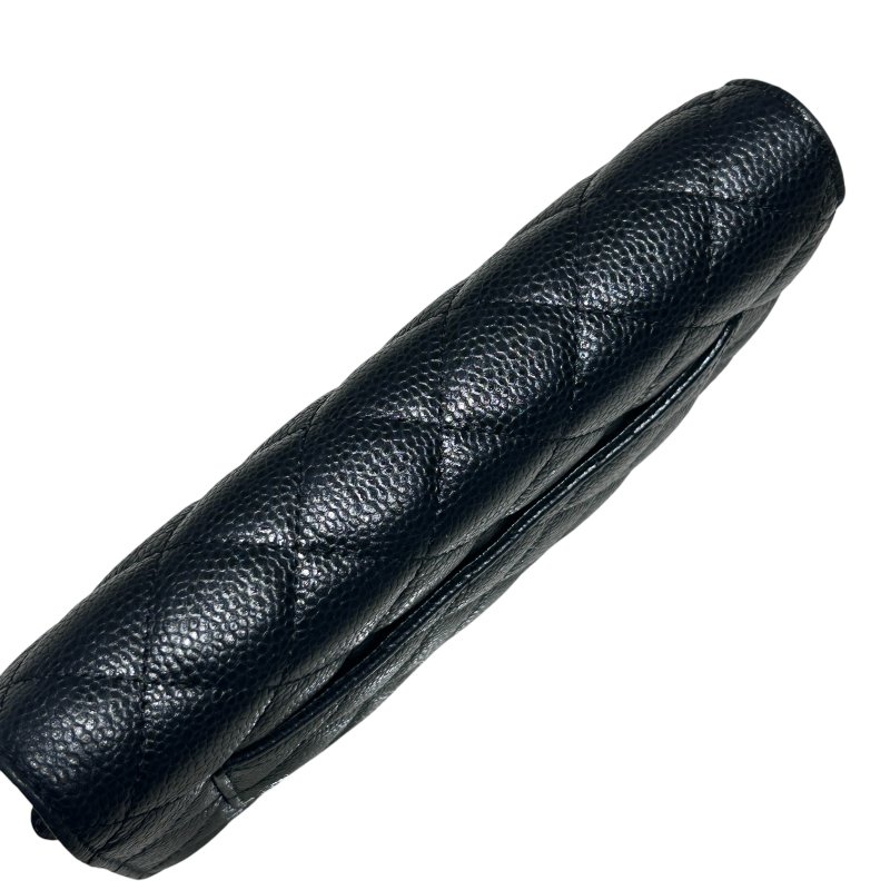 CHANEL 香奈兒 WOC翻蓋包 鍊帶肩背包 小牛皮 黑色 金扣-9