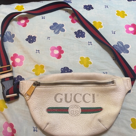 Gucci 腰包小號 牛皮 綠紅