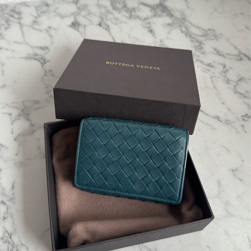 BV藍綠色雙曾釦式短夾 超好用🫶🫶-0