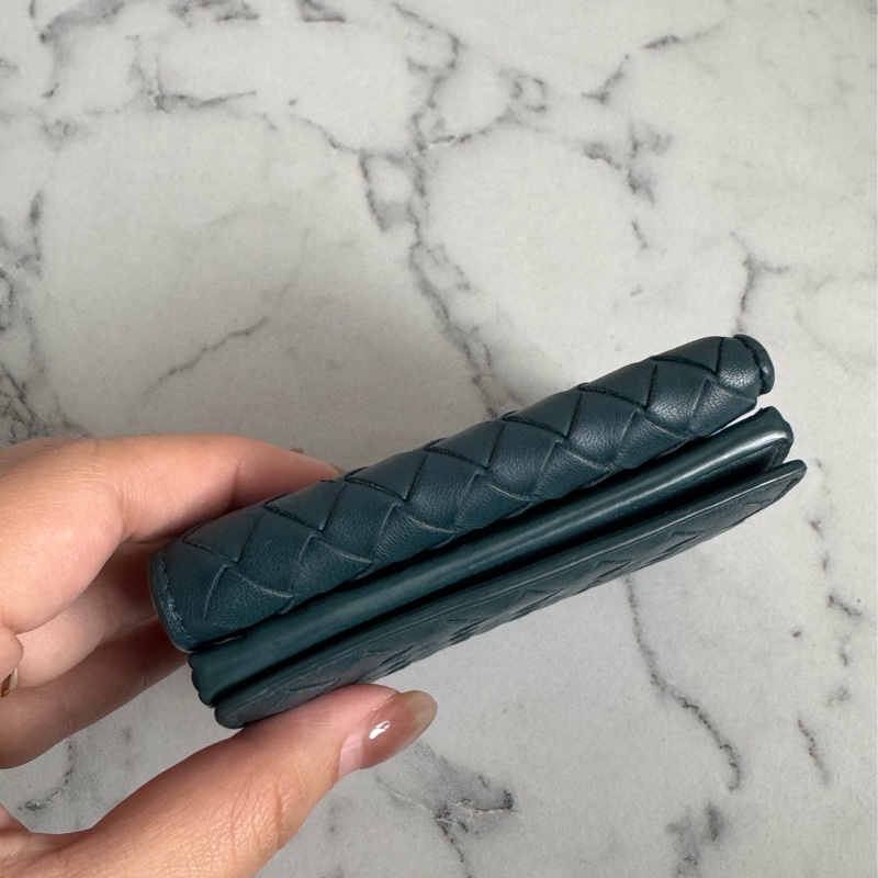 BV藍綠色雙曾釦式短夾 超好用🫶🫶-3