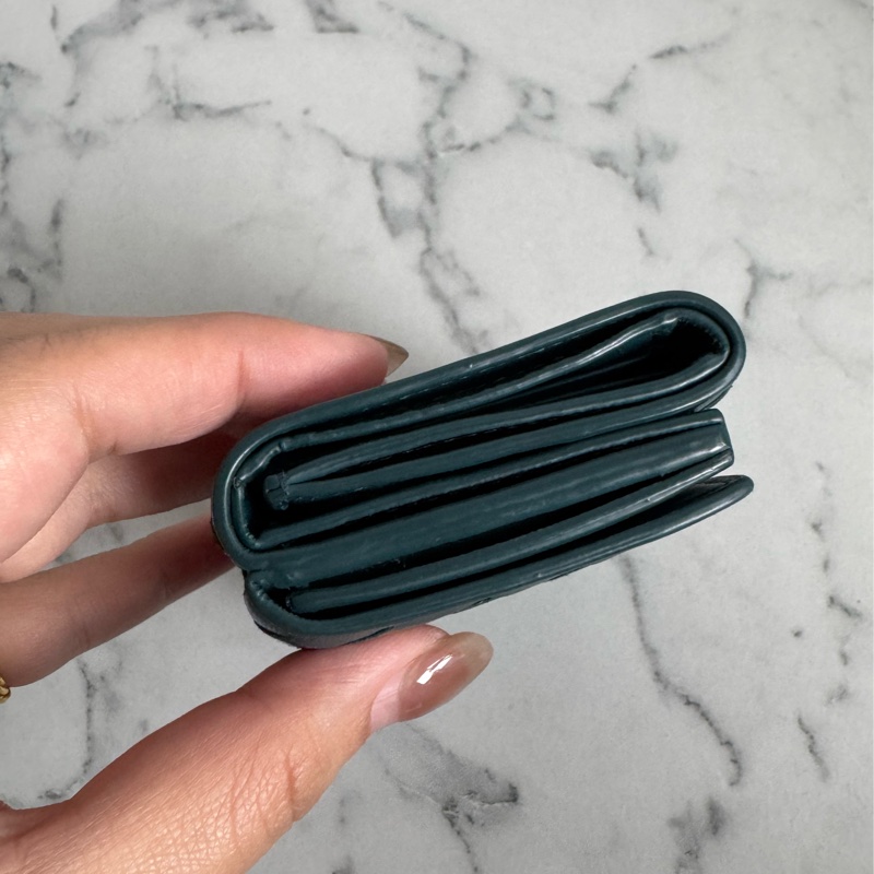 BV藍綠色雙曾釦式短夾 超好用🫶🫶-4