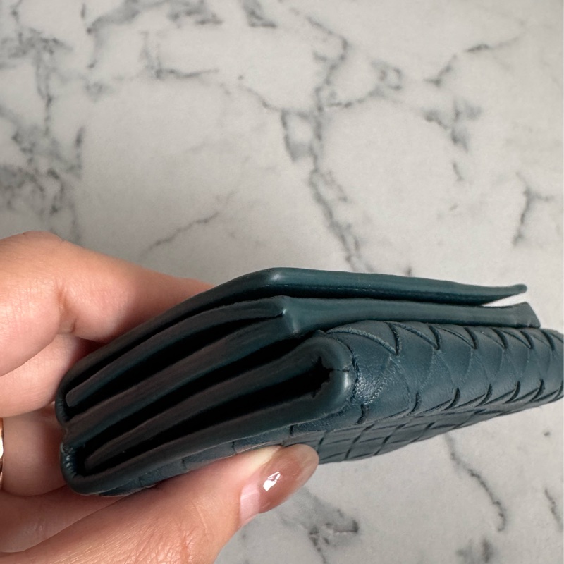 BV藍綠色雙曾釦式短夾 超好用🫶🫶-6