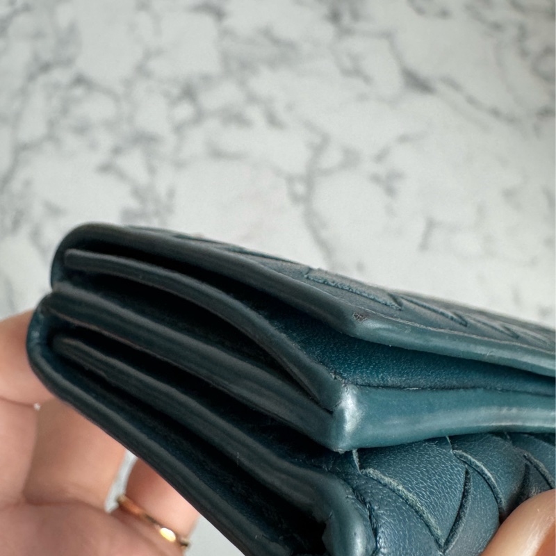 BV藍綠色雙曾釦式短夾 超好用🫶🫶-19