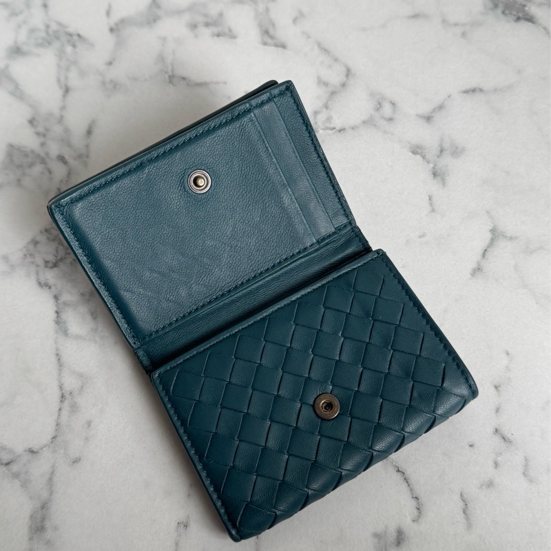 BV藍綠色雙曾釦式短夾 超好用🫶🫶-21