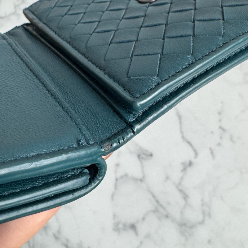 BV藍綠色雙曾釦式短夾 超好用🫶🫶-34