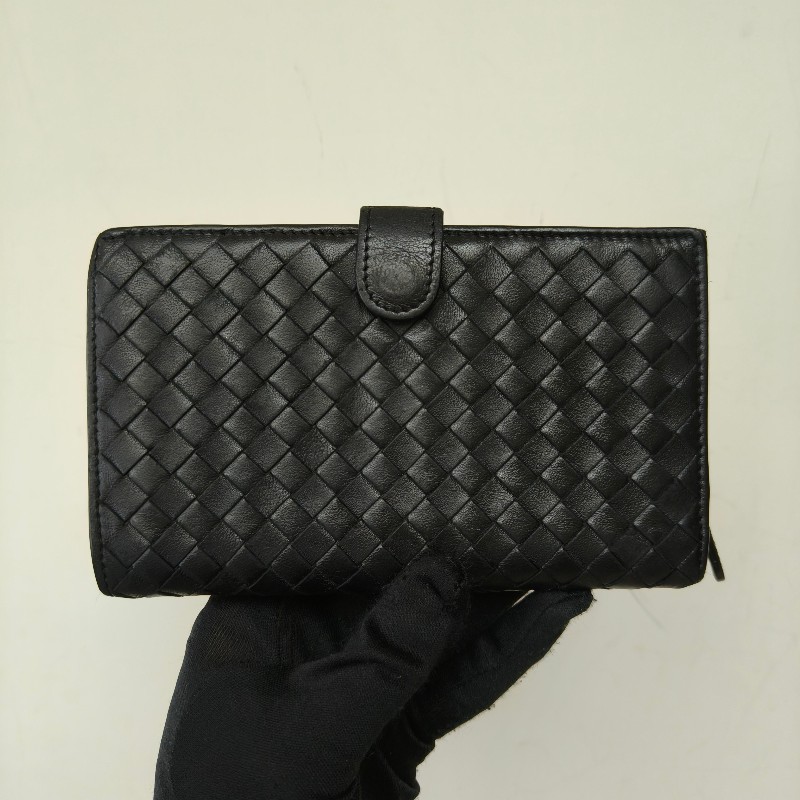 【🐴馬上下單最優惠】🧧限時降價至2/11（原$9800）㊣✨ Bottega Veneta ✨寶緹嘉（附盒子） BV 黑色 羊皮 經典 編織 釘釦 長夾 皮夾 錢包/二手皮夾/二手精品/保證正品🌳二手樹屋🌳-2