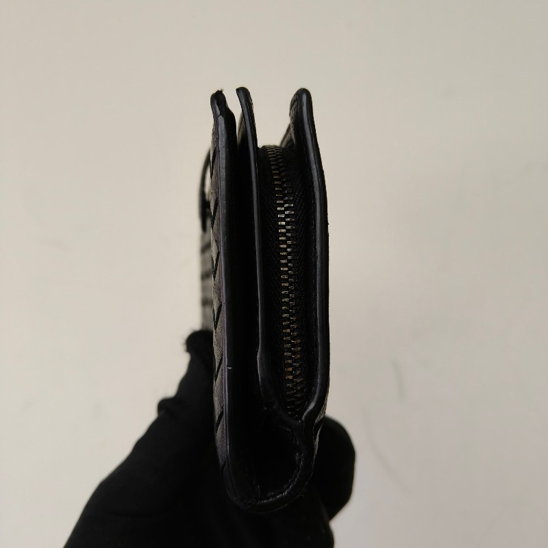 【🐴馬上下單最優惠】🧧限時降價至2/11（原$9800）㊣✨ Bottega Veneta ✨寶緹嘉（附盒子） BV 黑色 羊皮 經典 編織 釘釦 長夾 皮夾 錢包/二手皮夾/二手精品/保證正品🌳二手樹屋🌳-3