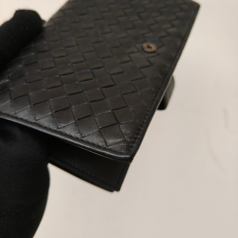 【🐴馬上下單最優惠】🧧限時降價至2/11（原$9800）㊣✨ Bottega Veneta ✨寶緹嘉（附盒子） BV 黑色 羊皮 經典 編織 釘釦 長夾 皮夾 錢包/二手皮夾/二手精品/保證正品🌳二手樹屋🌳-8