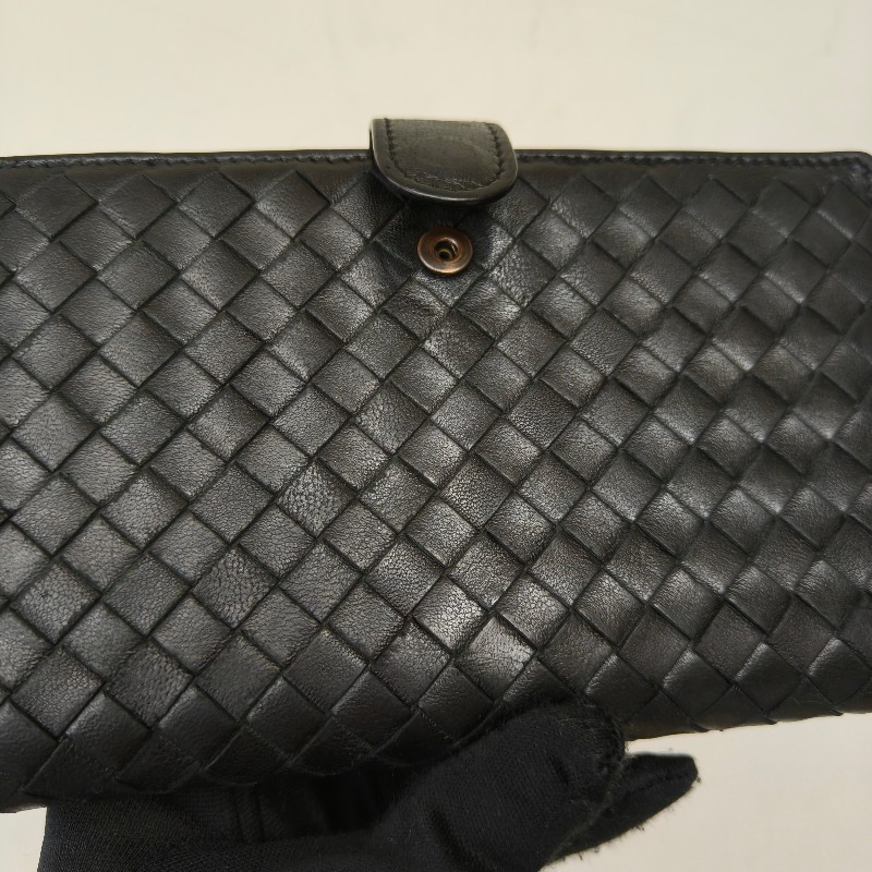 【🐴馬上下單最優惠】🧧限時降價至2/11（原$9800）㊣✨ Bottega Veneta ✨寶緹嘉（附盒子） BV 黑色 羊皮 經典 編織 釘釦 長夾 皮夾 錢包/二手皮夾/二手精品/保證正品🌳二手樹屋🌳-17