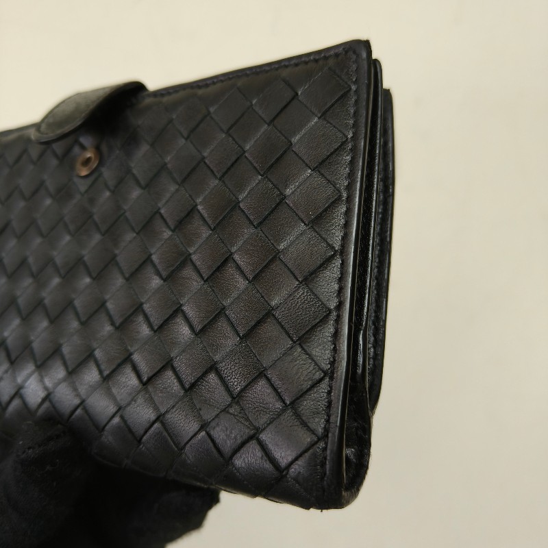 【🐴馬上下單最優惠】🧧限時降價至2/11（原$9800）㊣✨ Bottega Veneta ✨寶緹嘉（附盒子） BV 黑色 羊皮 經典 編織 釘釦 長夾 皮夾 錢包/二手皮夾/二手精品/保證正品🌳二手樹屋🌳-18