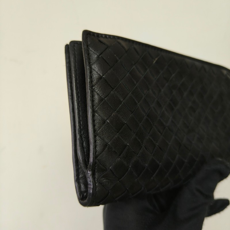 【🐴馬上下單最優惠】🧧限時降價至2/11（原$9800）㊣✨ Bottega Veneta ✨寶緹嘉（附盒子） BV 黑色 羊皮 經典 編織 釘釦 長夾 皮夾 錢包/二手皮夾/二手精品/保證正品🌳二手樹屋🌳-21