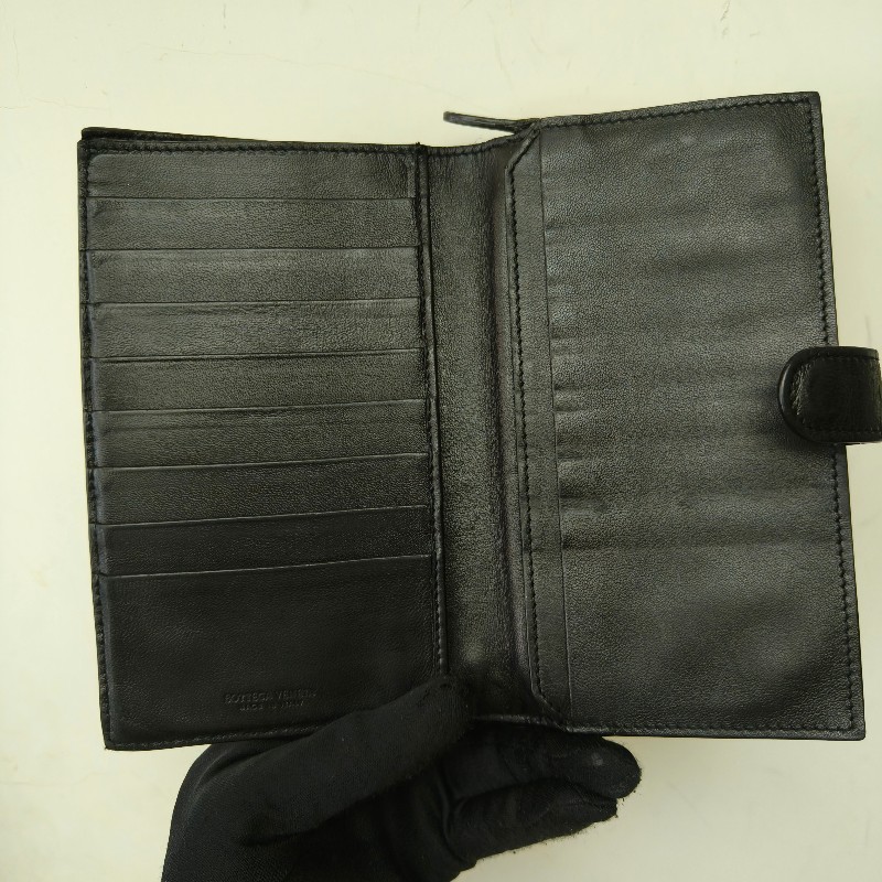 【🐴馬上下單最優惠】🧧限時降價至2/11（原$9800）㊣✨ Bottega Veneta ✨寶緹嘉（附盒子） BV 黑色 羊皮 經典 編織 釘釦 長夾 皮夾 錢包/二手皮夾/二手精品/保證正品🌳二手樹屋🌳-28