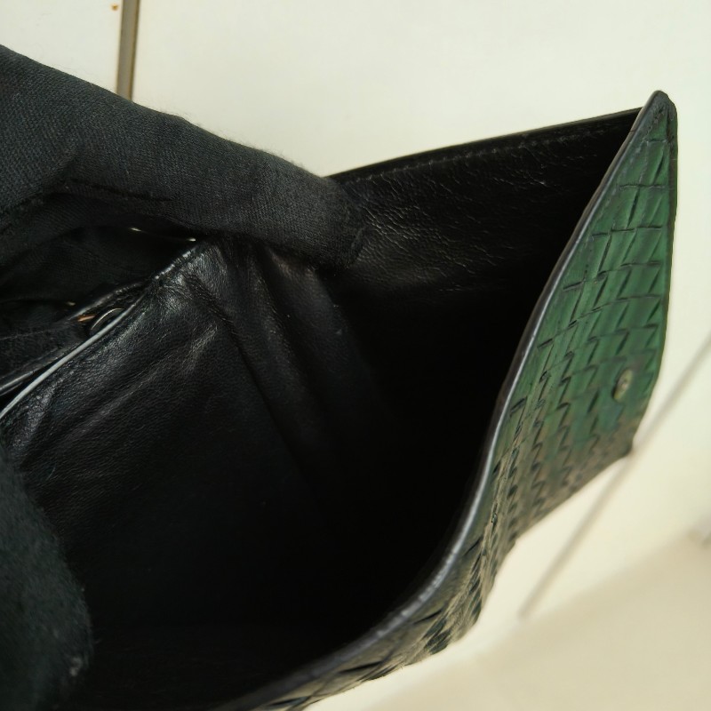 【🐴馬上下單最優惠】🧧限時降價至2/11（原$9800）㊣✨ Bottega Veneta ✨寶緹嘉（附盒子） BV 黑色 羊皮 經典 編織 釘釦 長夾 皮夾 錢包/二手皮夾/二手精品/保證正品🌳二手樹屋🌳-45