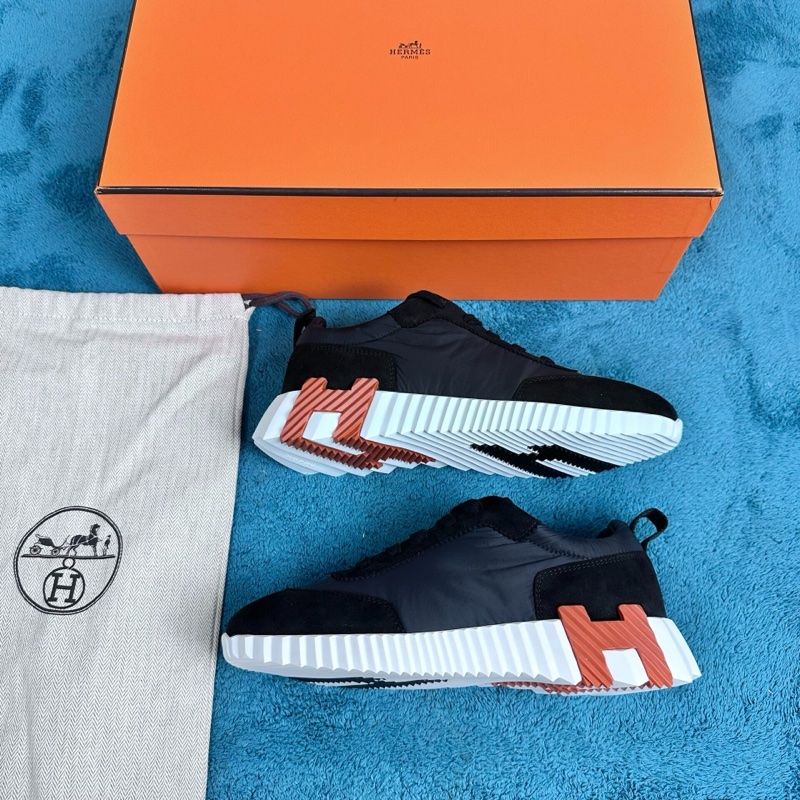 愛馬仕 bouncing 皮革低幫休閒鞋 黑色 36碼-1