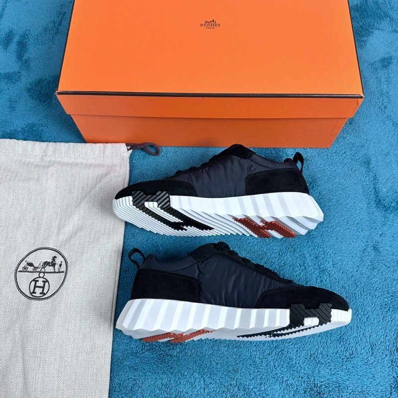 愛馬仕 bouncing 皮革低幫休閒鞋 黑色 36碼-2