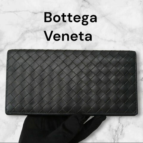 【8成新】㊣✨ Bottega Veneta ✨寶緹嘉（附防塵袋） BV 鐵灰色 羊皮 經典 編織 薄款 長夾 皮夾 錢包/二手皮夾/二手精品/保證正品🌳二手樹屋🌳