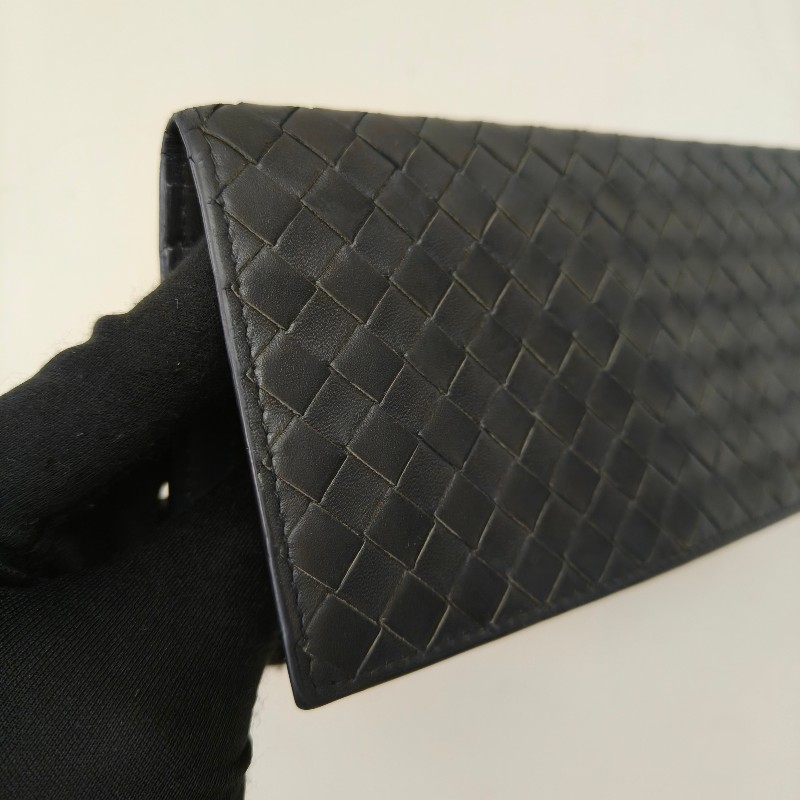 【🐴馬上下單最優惠】🧧限時降價至2/11（原$9800）【8成新】㊣✨ Bottega Veneta ✨寶緹嘉（附防塵袋） BV 鐵灰色 羊皮 經典 編織 薄款 長夾 皮夾 錢包/二手皮夾/二手精品/保證正品🌳二手樹屋🌳-14