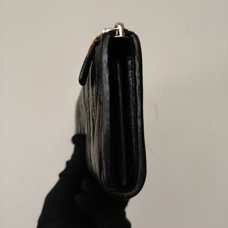 【🐴馬上下單最優惠】🧧限時降價至2/11（原$8800）㊣✨MIU MIU✨繆繆（附盒子）黑色 皺摺 羊皮 經典 L型 拉鍊 長夾 皮夾 錢包/二手皮夾/二手精品/保證正品🌳二手樹屋🌳-5